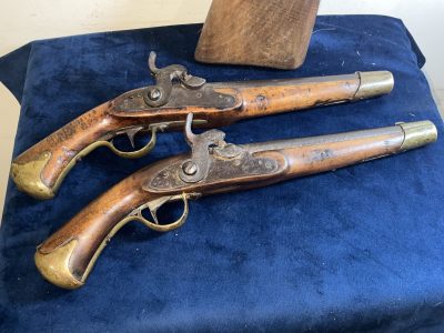 EXMAS SPECIAL RARE PAIR OF NORWEGIAN PERCUSSION PISTOLS Antique Guns 5