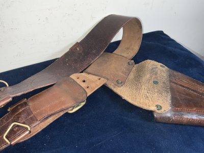 Sam brown with cut away holster British 1WW machine Gun Corp Military & War Antiques 7