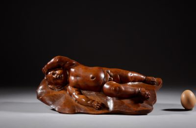 A Very Interesting Carved Fruitwood Sleeping Child Attributed To Laurent Delvaux  Gand 1696- Nivelles 1778. sculpture Antique Sculptures 3