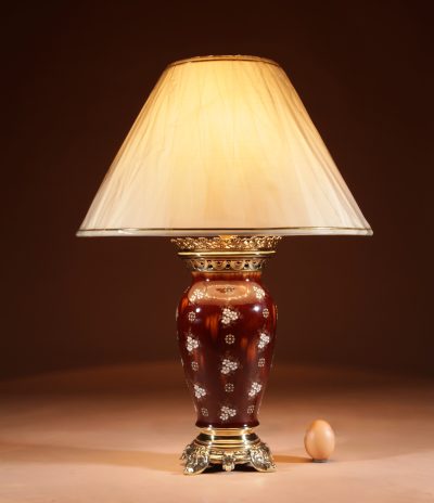 A French Ceramic And Brass Table Lamp.  - Image 3