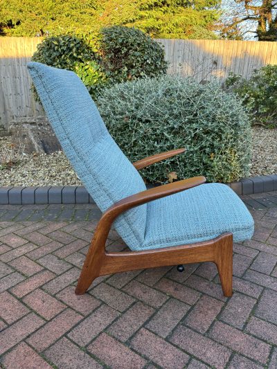 Rock ‘n’ Rest Armchair & Stool c1960s mid century Antique Chairs 13