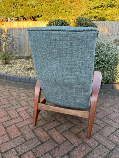 Rock ‘n’ Rest Armchair & Stool c1960s mid century Antique Chairs 10