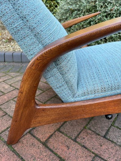 Rock ‘n’ Rest Armchair & Stool c1960s mid century Antique Chairs 9