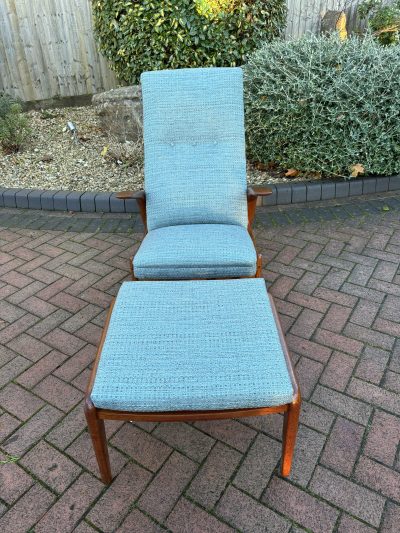 Rock ‘n’ Rest Armchair & Stool c1960s mid century Antique Chairs 4