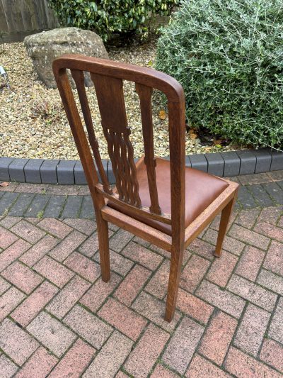 Set of Six Arts & Crafts Dining Chairs c1900 Antique dining chairs Antique Chairs 14