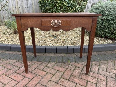 Arts & Crafts Console Table antique oak Antique Furniture 9