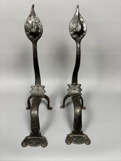 Pair of Arts & Crafts Steel Firedogs Arts & Crafts Antique Collectibles 3