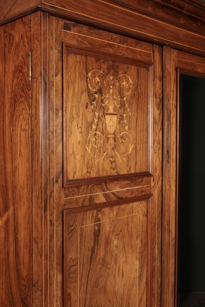 Marquetry Inlaid Rosewood Triple Wardrobe rosewood furniture Antique Furniture 5