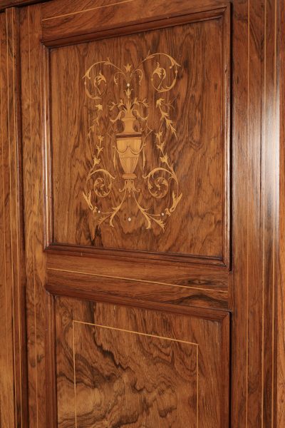 Marquetry Inlaid Rosewood Triple Wardrobe rosewood furniture Antique Furniture 14