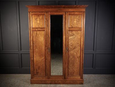 Marquetry Inlaid Rosewood Triple Wardrobe rosewood furniture Antique Furniture 6