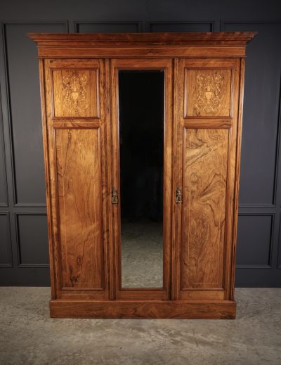 Marquetry Inlaid Rosewood Triple Wardrobe rosewood furniture Antique Furniture 3