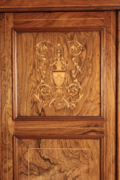 Marquetry Inlaid Rosewood Triple Wardrobe rosewood furniture Antique Furniture 8