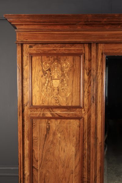 Marquetry Inlaid Rosewood Triple Wardrobe rosewood furniture Antique Furniture 10