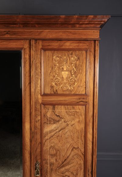 Marquetry Inlaid Rosewood Triple Wardrobe rosewood furniture Antique Furniture 11