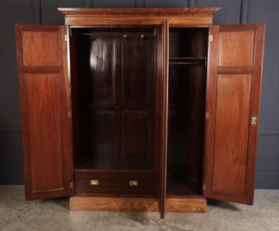 Marquetry Inlaid Rosewood Triple Wardrobe rosewood furniture Antique Furniture 12