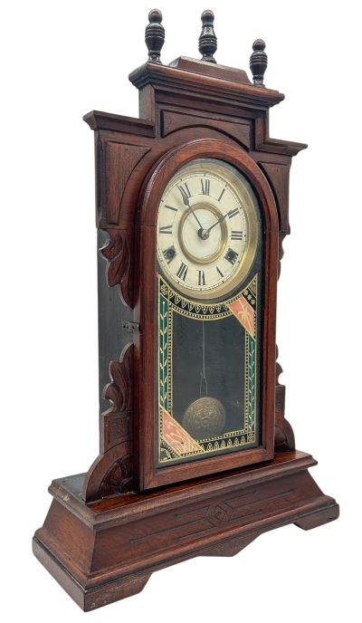 Awesome American Gingerbread Mantel Clock – ca 1900 Mantel Clock Antique Clocks 10