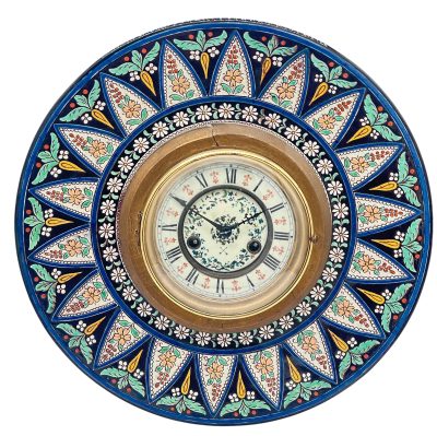 Vintage Kitsch HAC Morrocan Plate wall clock Wall Clock Antique Clocks 3