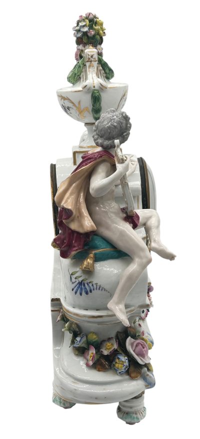 Fabulous Meissen Porcelain Figural Mantel clock – ca1850 Mantel Clock Antique Clocks 15