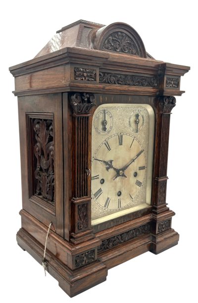 Wonderful Oak case musical bracket clock – ca1890 Antique bracket clock Antique Clocks 17