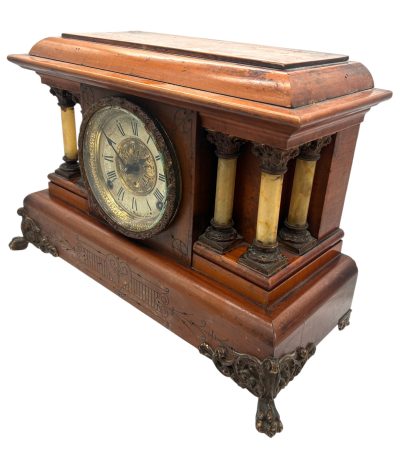 Lovely Seth Thomas Mantel Clock – 8 Day gong striking Clock Mantel Clock Antique Clocks 14