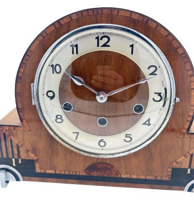 Exquisite Art Deco Musical Double Chime Mantel Clock – ca1920 Mantel Clock Antique Clocks 13