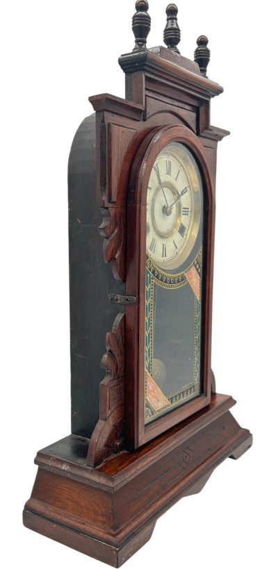 Awesome American Gingerbread Mantel Clock – ca 1900 Mantel Clock Antique Clocks 11