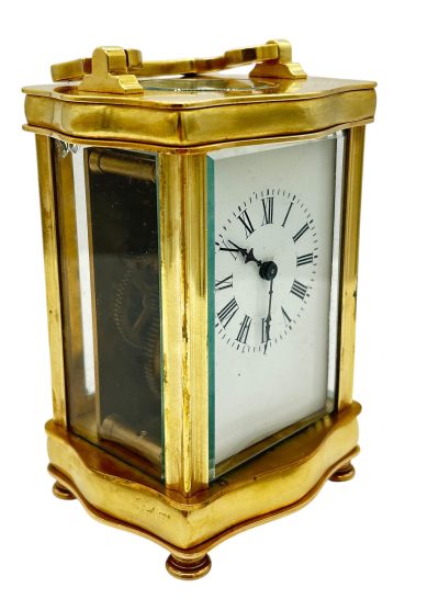 Fantastic French Antique Serpentine case Carriage Clock – 8-Day Carriage Clock C1900 carriage clock Antique Clocks 10