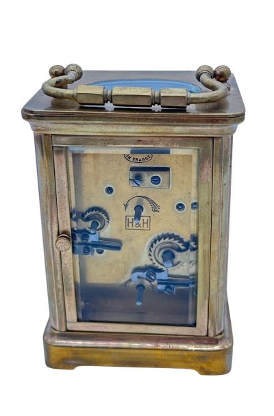 Fabulous Antique French H & H Alarm Carriage clock – ca1890 carriage clock Antique Clocks 10