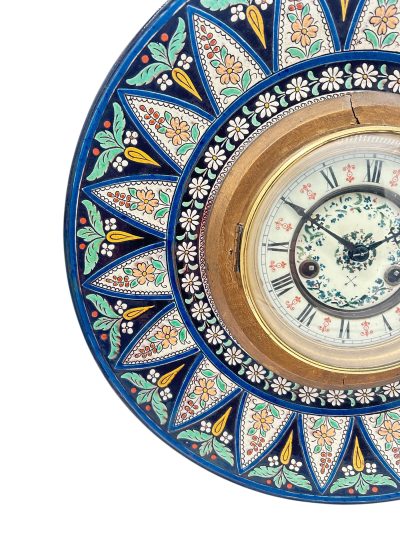 Vintage Kitsch HAC Morrocan Plate wall clock Wall Clock Antique Clocks 16