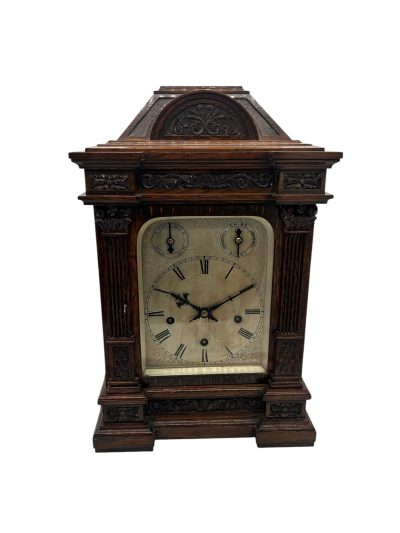 Wonderful Oak case musical bracket clock – ca1890 Antique bracket clock Antique Clocks 15