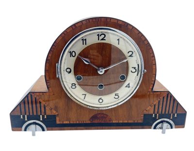 Exquisite Art Deco Musical Double Chime Mantel Clock – ca1920 Mantel Clock Antique Clocks 14