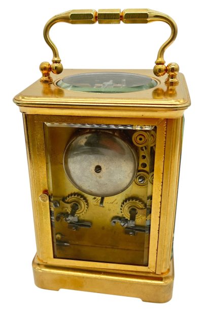 Exquisite Antique French Bell striking Carriage clock – ca1880 - Image 2