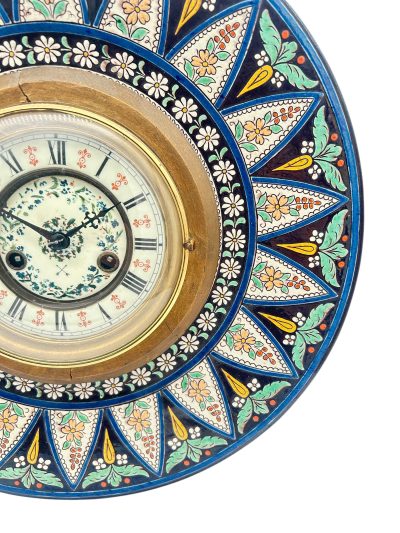 Vintage Kitsch HAC Morrocan Plate wall clock Wall Clock Antique Clocks 10