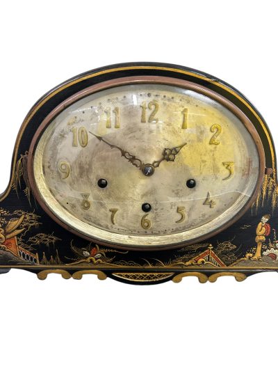 Wonderful Chinoiserie Decorated Westminster Chime Mantel Clock Mantel Clock Antique Clocks 11