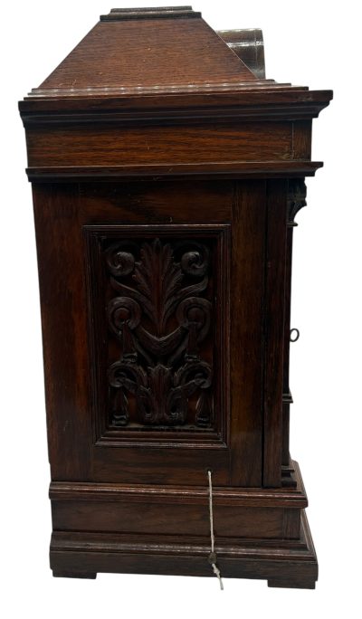 Wonderful Oak case musical bracket clock – ca1890 Antique bracket clock Antique Clocks 16