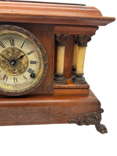 Lovely Seth Thomas Mantel Clock – 8 Day gong striking Clock Mantel Clock Antique Clocks 13