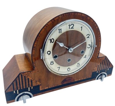 Exquisite Art Deco Musical Double Chime Mantel Clock – ca1920 Mantel Clock Antique Clocks 15