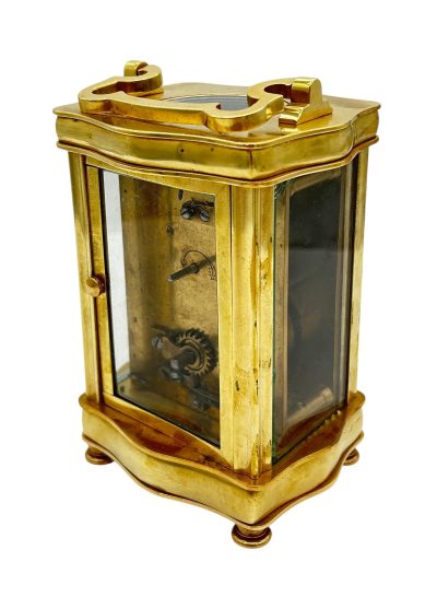 Fantastic French Antique Serpentine case Carriage Clock – 8-Day Carriage Clock C1900 carriage clock Antique Clocks 11