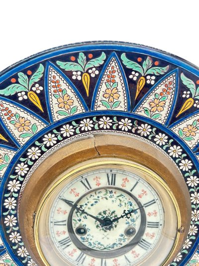 Vintage Kitsch HAC Morrocan Plate wall clock Wall Clock Antique Clocks 7