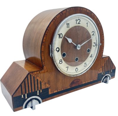 Exquisite Art Deco Musical Double Chime Mantel Clock – ca1920 Mantel Clock Antique Clocks 16