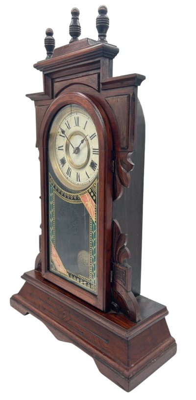 Awesome American Gingerbread Mantel Clock – ca 1900 Mantel Clock Antique Clocks 9