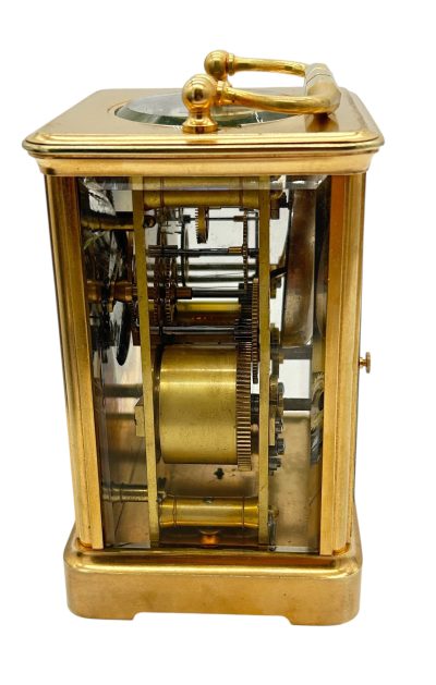 Exquisite Antique French Bell striking Carriage clock – ca1880 - Image 3