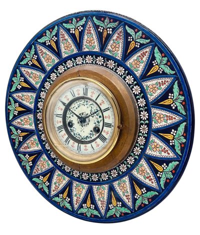 Vintage Kitsch HAC Morrocan Plate wall clock Wall Clock Antique Clocks 12