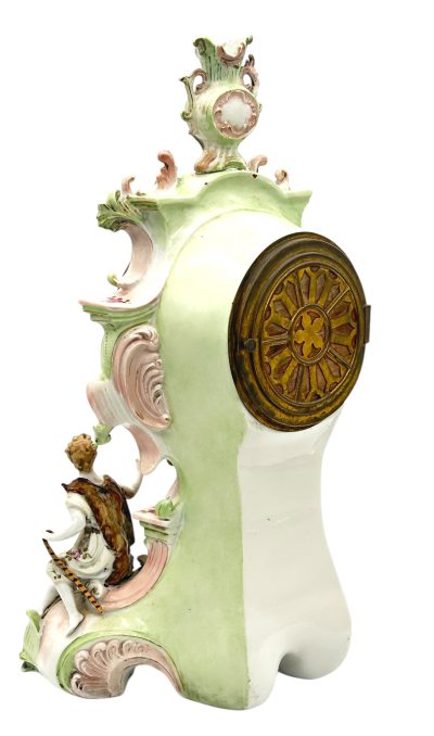 Fabulous Sitzendorf Porcelain Figural Mantel clock – ca1890 Mantel Clock Antique Clocks 17