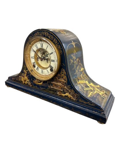 Fantastic Ansonia Coalport Blue Chinoiserie Hat Shaped Mantel Clock Mantel Clock Antique Clocks 15