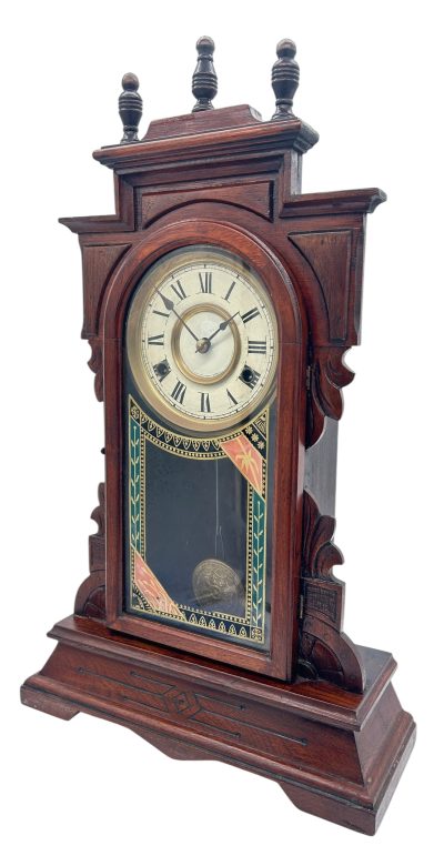 Awesome American Gingerbread Mantel Clock – ca 1900 Mantel Clock Antique Clocks 13