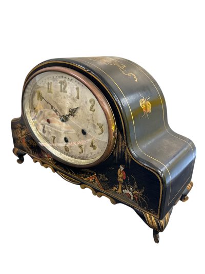 Wonderful Chinoiserie Decorated Westminster Chime Mantel Clock Mantel Clock Antique Clocks 8