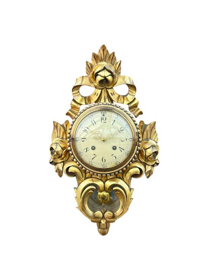 Stunning Swedish Cartel Gresso case Wall Clock – ca1930 Wall Clock Antique Clocks 3