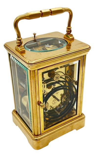 Fantastic Antique French Leppe Repeater Carriage Clock – 8-Day Carriage Clock C1890 carriage clock Antique Clocks 5