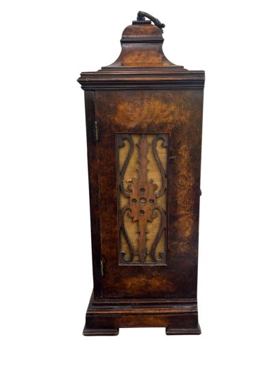 Stunning Burr Walnut case Caddy Top Bracket Clock – ca1890 Antique bracket clock Antique Clocks 10